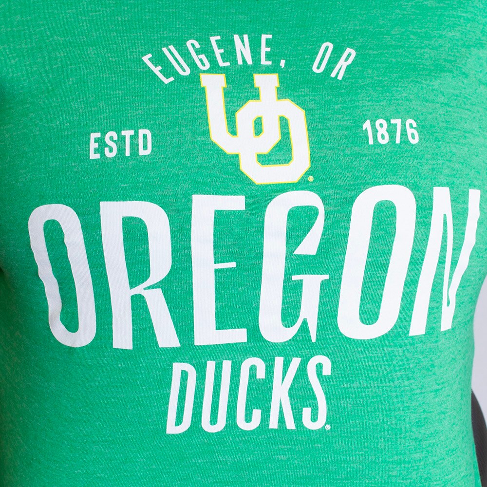 Interlocking UO, League, Green, Crew Neck, Tri-blend, Women, Heather, 1876, Intramural, T-Shirt, 813943